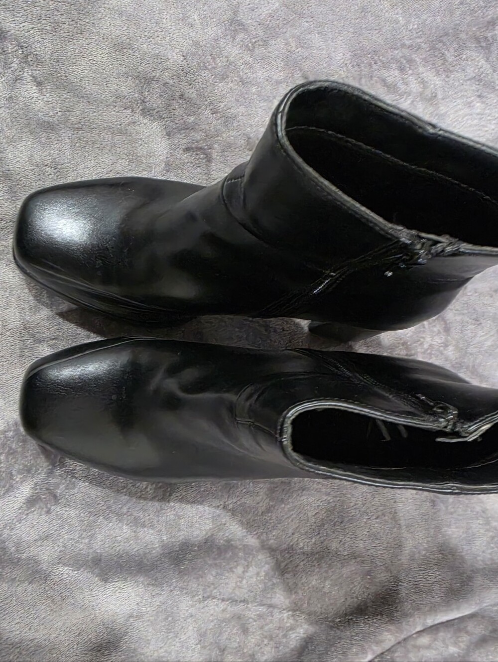 Worthington Black Leather Ankle Booties